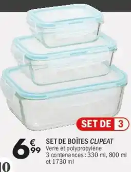 La Foir'Fouille Set de boîtes clipeat offre