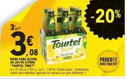 E.Leclerc TOURTEL TWIST Bière sans alcool au jus de citron offre