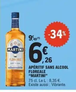 E.Leclerc MARTINI Apéritif sans alcool floreale offre