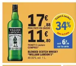 E.Leclerc WILLIAM LAWSON'S Blended scotch whisky offre