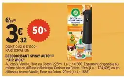 E.Leclerc AIR WICK Desodorisant spray auto offre