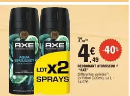 E.Leclerc AXE Deodorant atomiseur offre