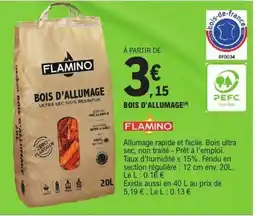 E.Leclerc FLAMINO Bois d'allumage offre