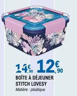 E.Leclerc BOÎTE À DÉJEUNER STITCH LOVESY offre