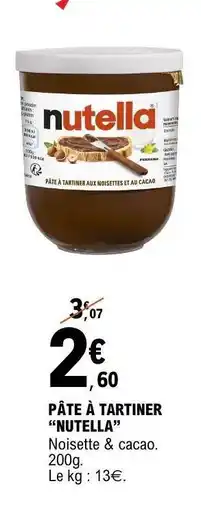 E.Leclerc Pâte À Tartiner Nutella offre