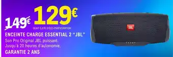ENCEINTE CHARGE ESSENTIAL 2 “JBL”