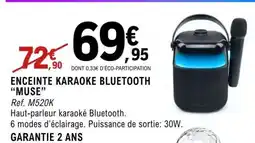 E.Leclerc ENCEINTE KARAOKE BLUETOOTH “MUSE” offre