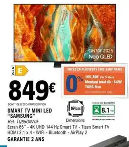 E.Leclerc SMART TV MINI LED “SAMSUNG” offre