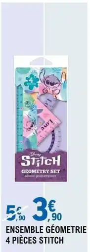 E.Leclerc ENSEMBLE GÉOMETRIE 4 PIÈCES STITCH offre