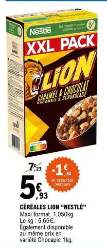 E.Leclerc Céréales Lion Nestlé offre