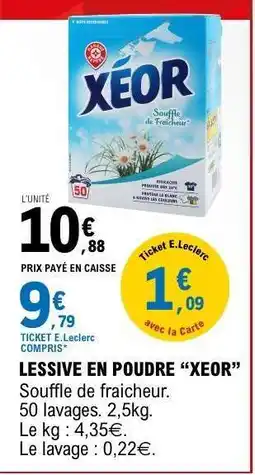 E.Leclerc LESSIVE EN POUDRE “XEOR” offre