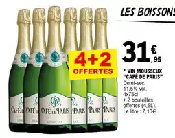 E.Leclerc Vin Mousseux Café De Paris offre