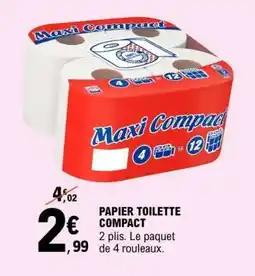 E.Leclerc PAPIER TOILETTE COMPACT offre