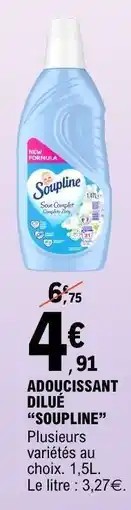 E.Leclerc Adoucissant dilué SOUPLINE offre
