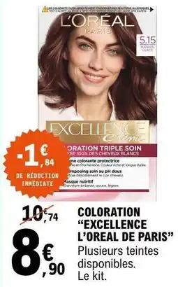 E.Leclerc COLORATION EXCELLENCE L’OREAL DE PARIS offre