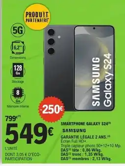 E.Leclerc SAMSUNG GALAXY S24 Smartphone offre