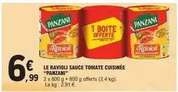 E.Leclerc LE RAVIOLI SAUCE TOMATE CUISINÉE “PANZANI” offre