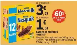 E.Leclerc BARRES DE CÉRÉALES NESTLE offre