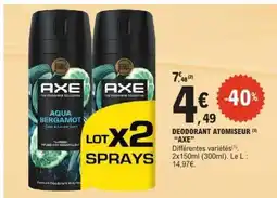 E.Leclerc Déodorant Atomiseur Axe offre