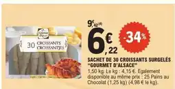 E.Leclerc Sachet de 30 Croissants Surgelés 'Gourmet d'Alsace' offre
