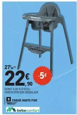 E.Leclerc Chaise Haute Fixe 'Meely' offre