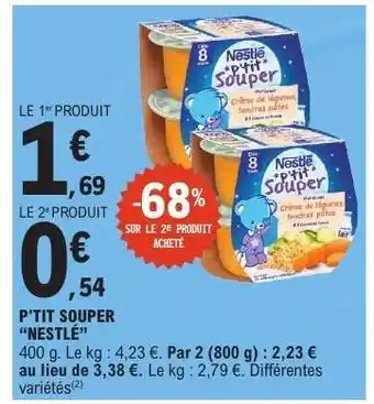 E.Leclerc P'tit Souper Nestlé offre