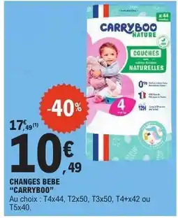 E.Leclerc CHANGES BÉBÉ “CARRYBOO” offre