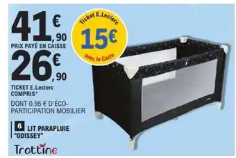 E.Leclerc Lit Parapluie Odissey offre