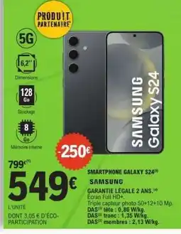 E.Leclerc SMARTPHONE GALAXY S24 offre
