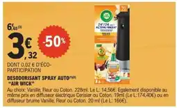 E.Leclerc DESODORISANT SPRAY AUTO “AIR WICK” offre