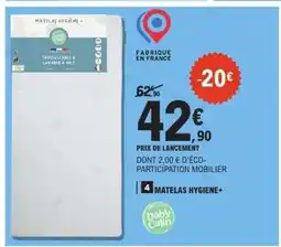 E.Leclerc Matelas Hygiène+ offre