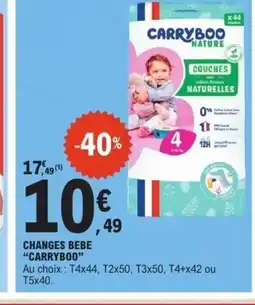 E.Leclerc CARRYBOO Changes bebe offre