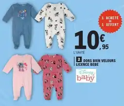 E.Leclerc Dors bien velours licence bebe offre