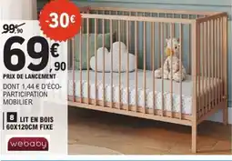 E.Leclerc WEBABY Lit en bois offre