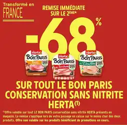 Intermarché Express Sur tout le bon paris conservation sans nitrite herta offre