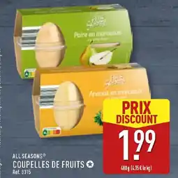 ALDI ALL SEASONS Coupelles de fruits offre