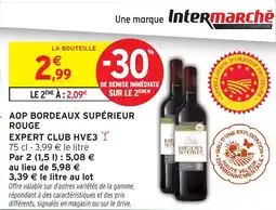 Intermarché Express Aop bordeaux supérieur rouge expert club hve3 offre