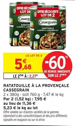 Intermarché Express Ratatouille à la provençale cassegrain offre