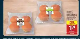 ALDI 4 beignets fourrés au chocolat-noisette ou aux pommes offre