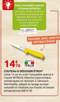 Rural Master Couteau à désosser étroit offre