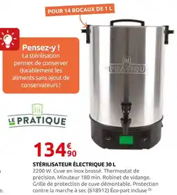 Rural Master Le pratique stérilisateur électrique 30 l offre