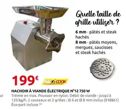 Rural Master Maxi cook hachoir à viande électrique n°12 750 w offre