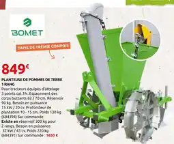 Rural Master Bomet planteuse de pommes de terre 1 rang offre