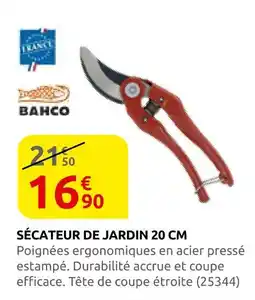 Rural Master Bahco sécateur de jardin 20 cm offre