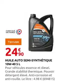 Rural Master Temver huile auto semi-synthétique 10w-40 5 l offre