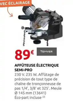 Rural Master Temver affûteuse électrique semi-pro offre