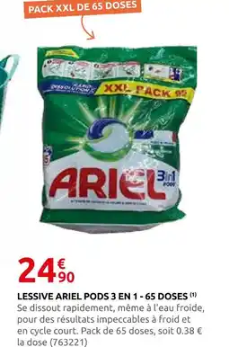 Rural Master Ariel lessive pods 3 en 1 offre