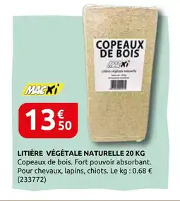 Rural Master Macxi litière végétale naturelle 20 kg offre