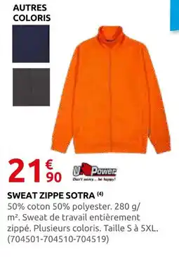 Rural Master U-pow sweat zippe sotra offre