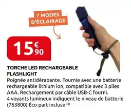 Rural Master Torche led rechargeable flashlight offre